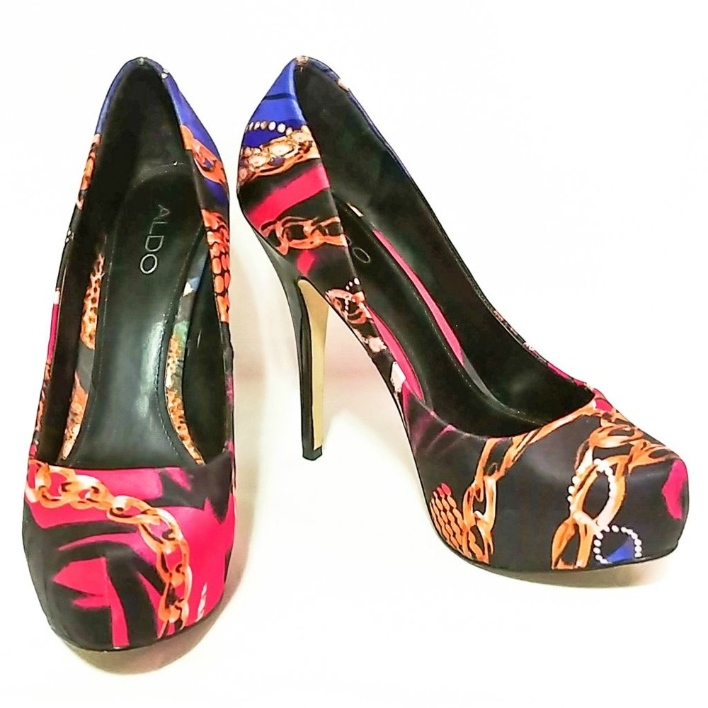 Aldo Colorful Print Heels